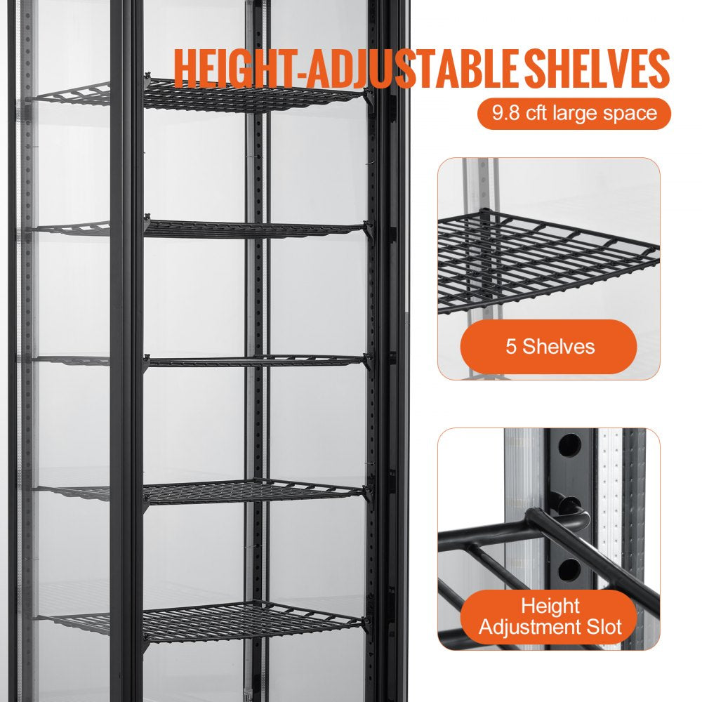 Refrigerated Display Case Bakery Display Fridge Case 9.8 cu ft/278L 5-Tier