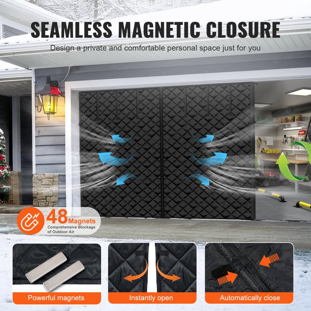 Garage Door Screen for Winter 8.3 x 7.15 ft Garage Door Insulation Kit