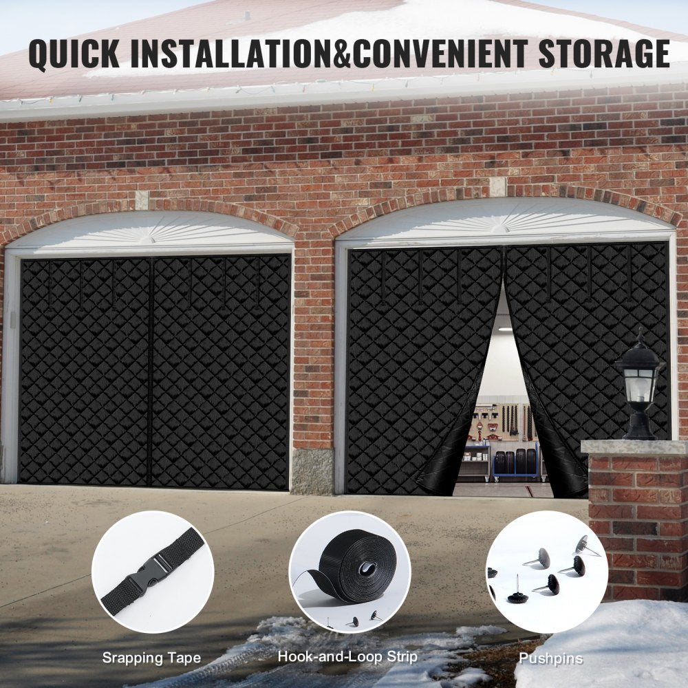Garage Door Screen for Winter 9.28 x 7.15 ft Garage Door Insulation Kit