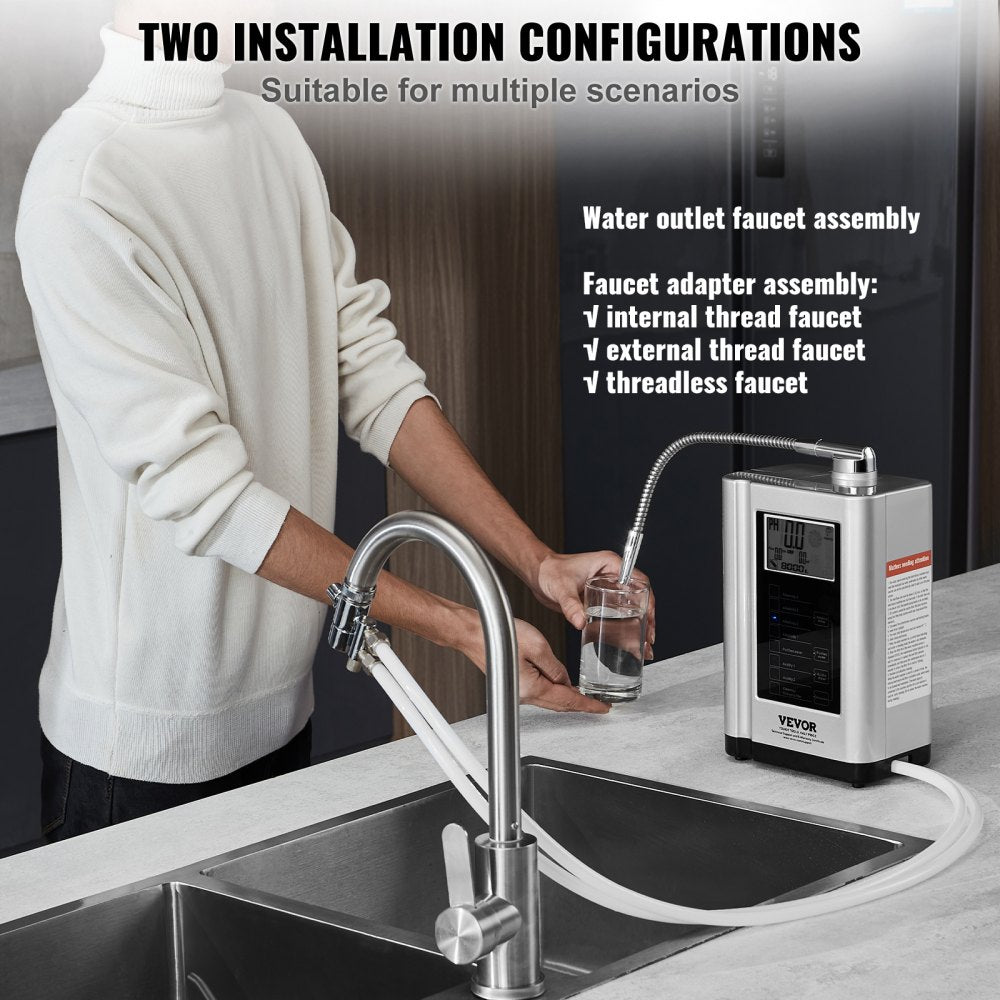 Bostome Alkaline Water Ionizer Machine with 7 settings and auto-clean feature.