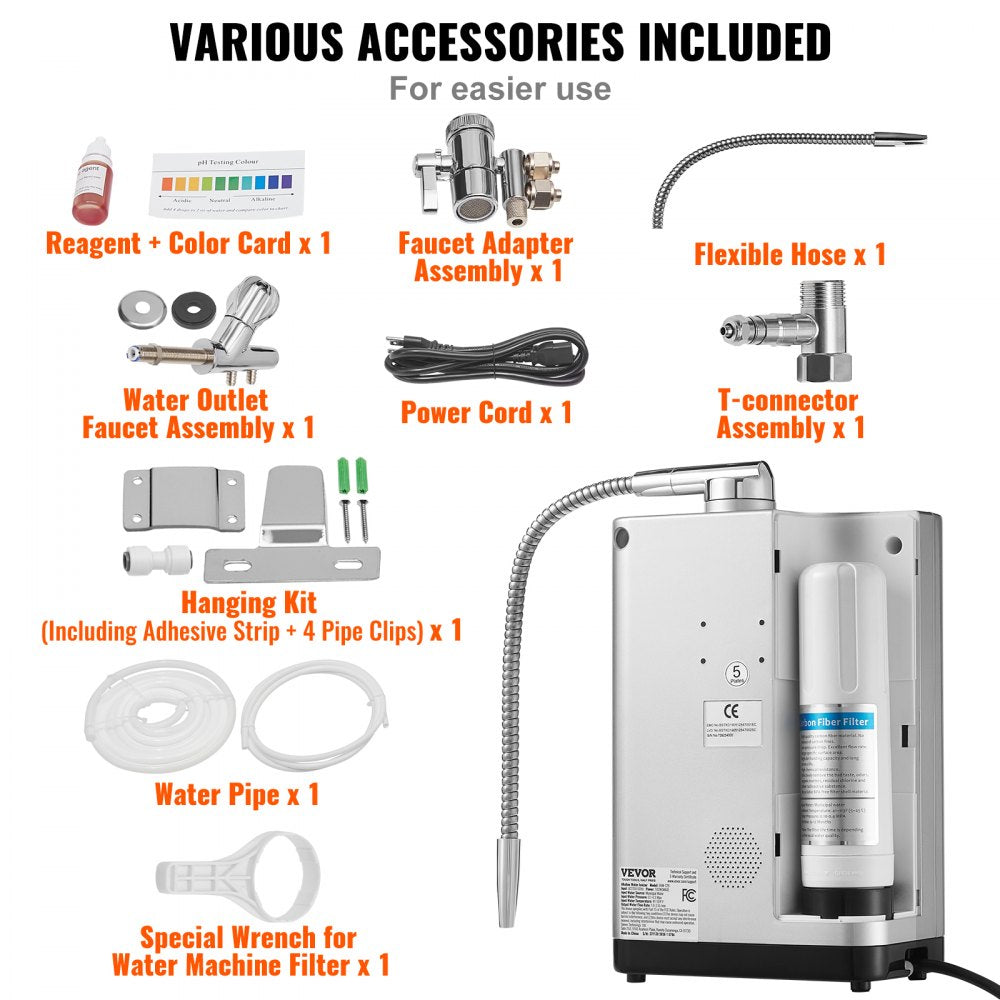 Bostome Alkaline Water Ionizer Machine with 7 settings and auto-clean feature.
