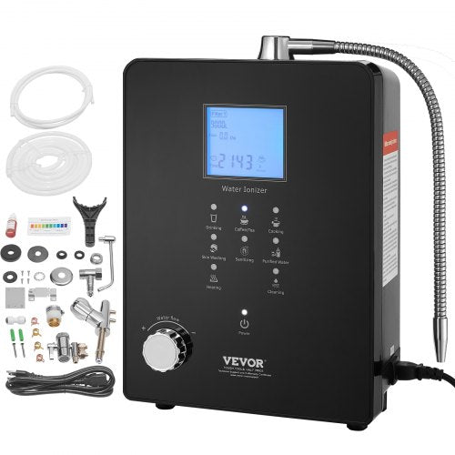 Bostome Alkaline Water Ionizer Machine with 9-plate electrolysis and six water settings.