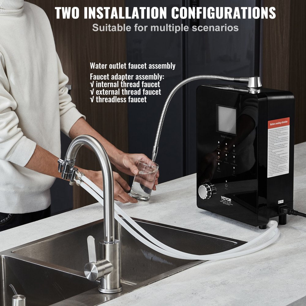 Bostome Alkaline Water Ionizer Machine with 9 plates and multiple water settings for customized hydration.