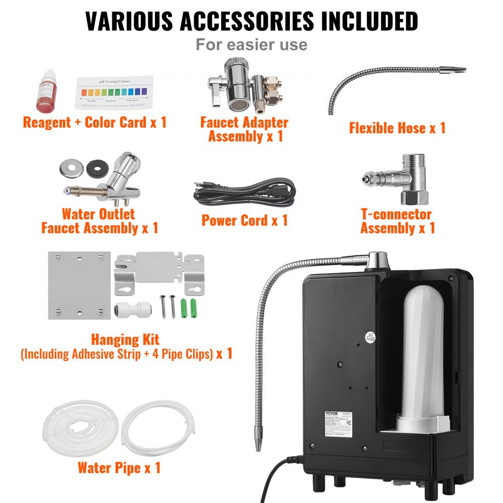 Bostome Alkaline Water Ionizer Machine with 9 plates and multiple water settings for customization.