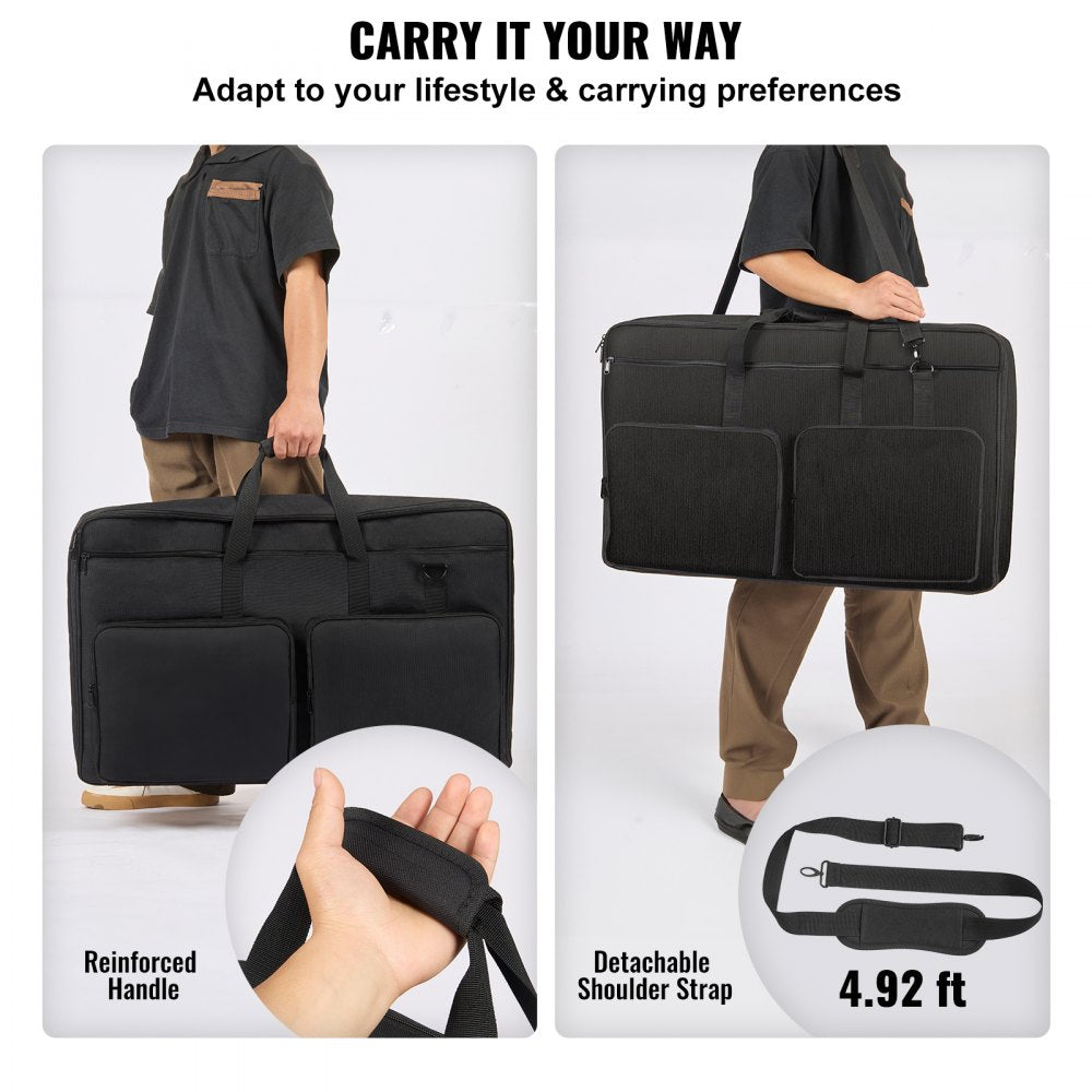 Padded DJ Mixer Gig Bag, 1200D Oxford Fabric, DJ Gear Carry Bag with a Storage Pocket 4.92 ft Removable Shoulder Strap 0.39 in Padding, 32.6 x 8.6 x 20.4 in Storage Case Fits for DJ Controller