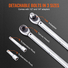 Bostome 1/2" drive click torque wrench with dual-direction and chrome-plated finish.