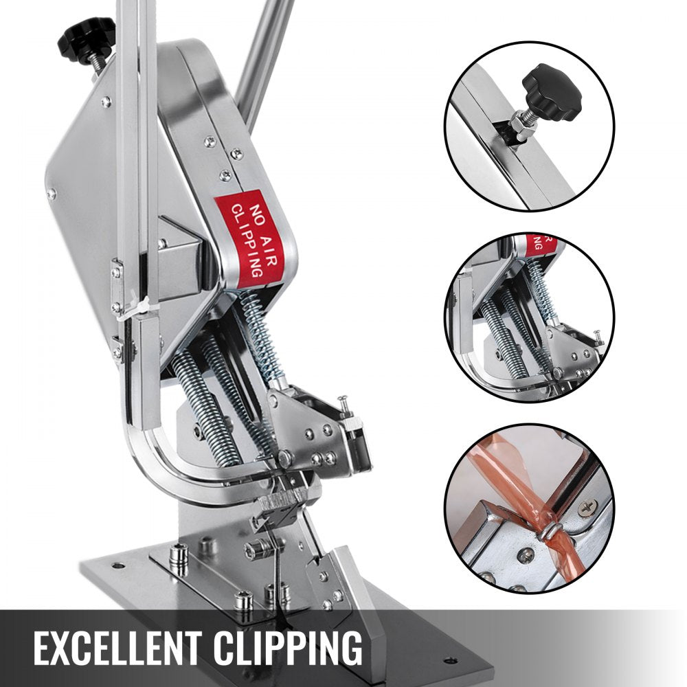 U-shape Sausage Clipper Clipping Machine, Manual Sausage Clipper, Portable Clipping Machine with 8000PCS U-shape Clips, for Supermarkets Bakeries Cafe Shops
