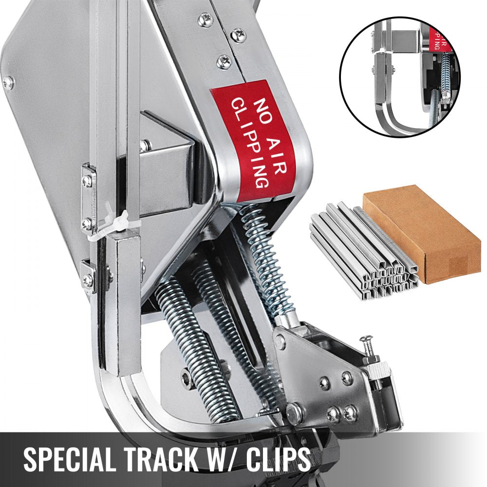 U-shape Sausage Clipper Clipping Machine, Manual Sausage Clipper, Portable Clipping Machine with 8000PCS U-shape Clips, for Supermarkets Bakeries Cafe Shops