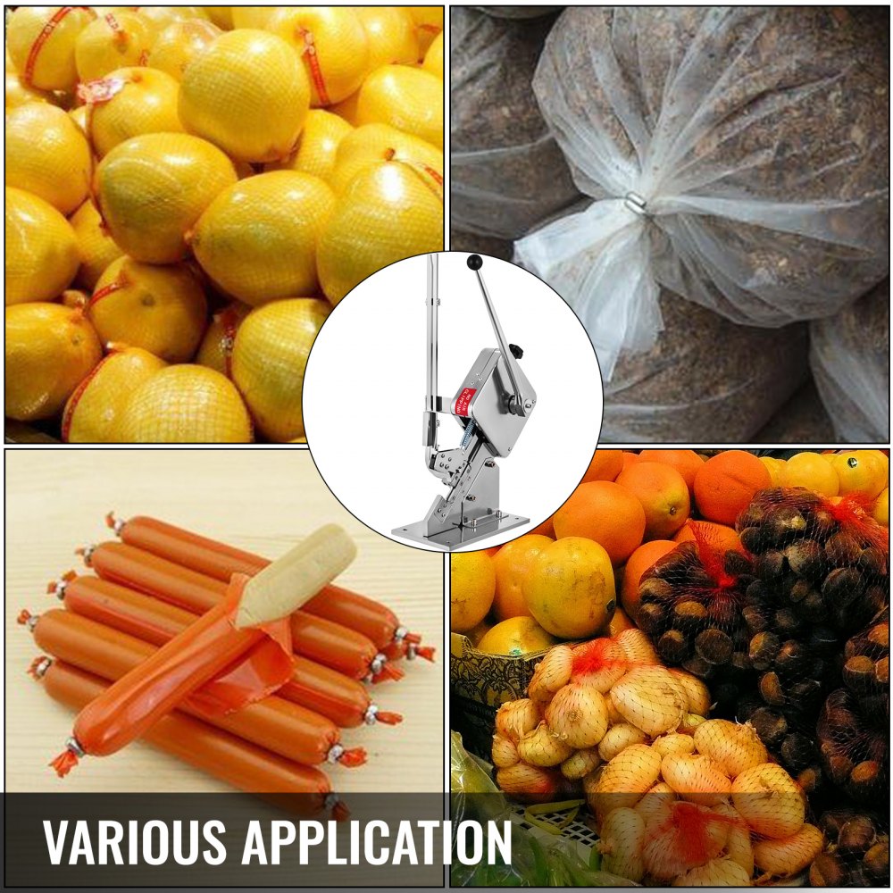 U-shape Sausage Clipper Clipping Machine, Manual Sausage Clipper, Portable Clipping Machine with 8000PCS U-shape Clips, for Supermarkets Bakeries Cafe Shops