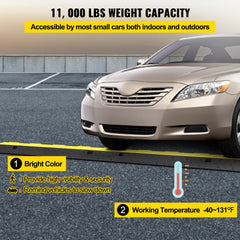 Cable Protector Ramp, 4 Packs 2 Channels Speed Bump Hump, Rubber Modular Speed Bump Rated 11000 LBS Load Capacity, Protective Wire Cord Ramp Driveway Rubber Traffic Speed Bumps Cable Protector