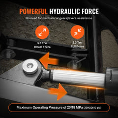 Bostome Cat 1-1 hydraulic top link with 8-1/4" stroke and G3/8" check valve for tractors.