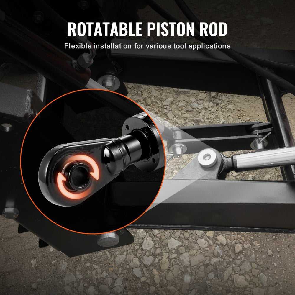 Bostome Cat 1-1 hydraulic top link with 8-1/4" stroke and G3/8" check valve for tractors.