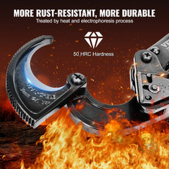 Bostome 10" ratcheting cable cutter with heavy-duty blades for cutting up to 240 mm² cables.