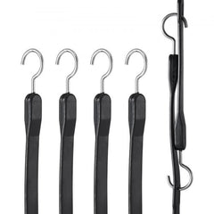 4 Pcs Flat Bungee Cord Set 20 mm Heavy Duty Bungee Straps with S-Hook 40"
