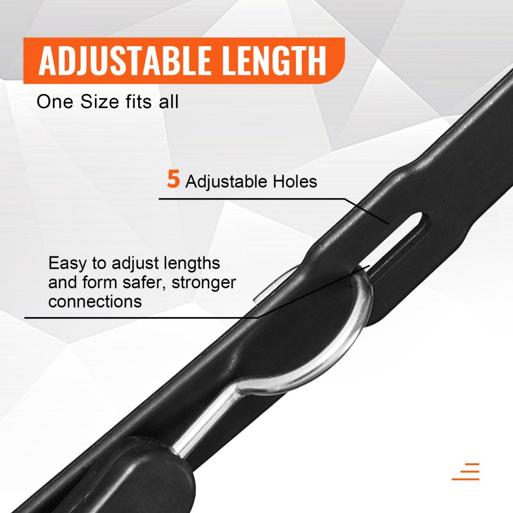4 Pcs Flat Bungee Cord Set 20 mm Heavy Duty Bungee Straps with S-Hook 40"