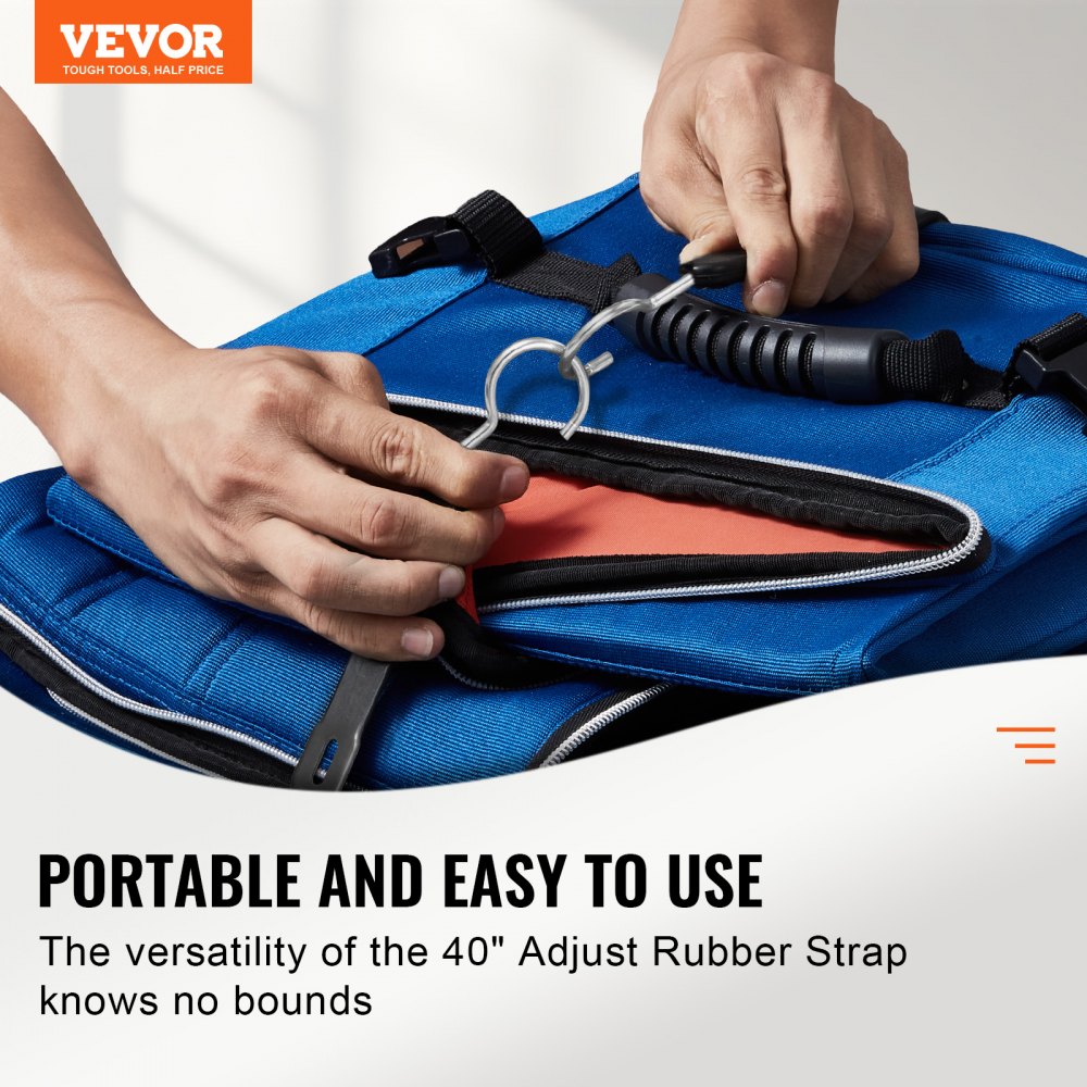 4 Pcs Flat Bungee Cord Set 20 mm Heavy Duty Bungee Straps with S-Hook 40"