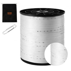 Polyester Pull Tape, 3/4" x 1053` Mule Tape Flat Rope, 2500 lbf Tensile Capacity, Printed Webbing Cable Pulling Tape for Packaging, Gardening, Commercial Electrical, Conduit Work, White