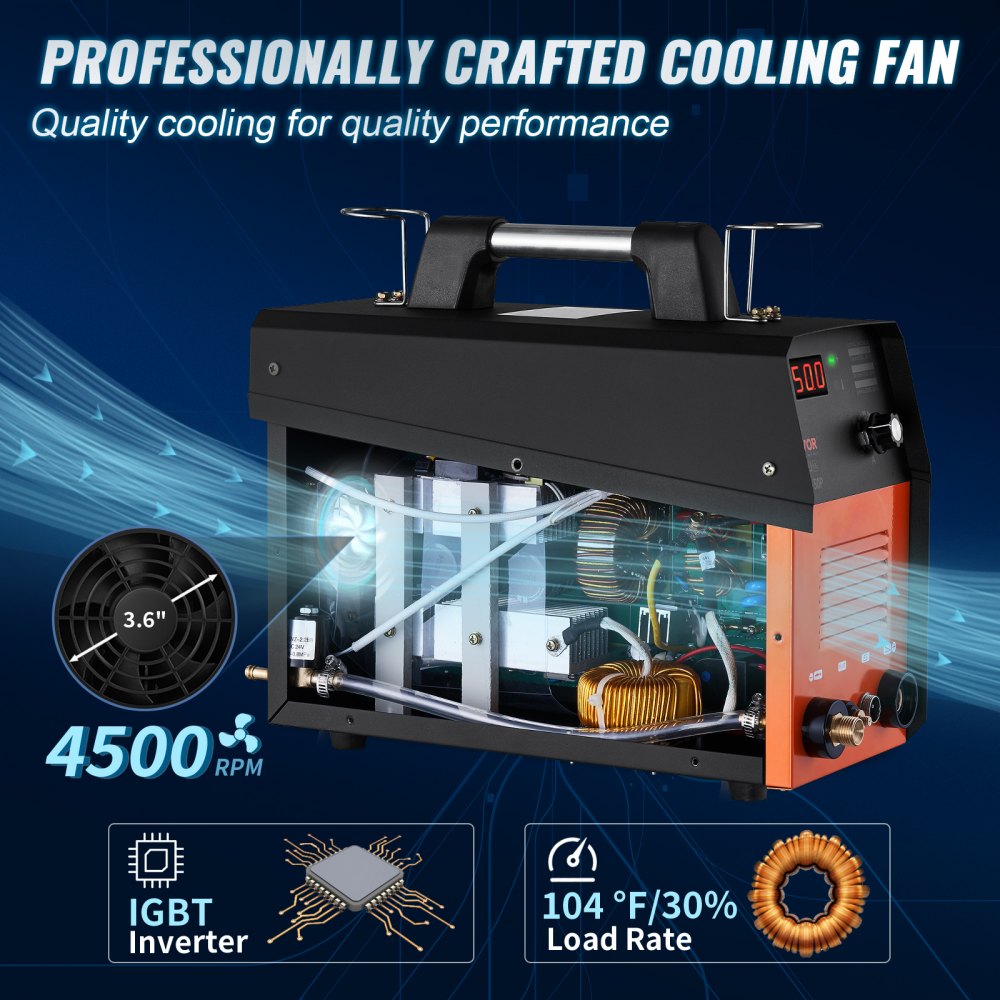 Plasma Cutter, 50Amp, Non-Touch Pilot Arc Air Cutting Machine with Torch, 110V/220V Dual Voltage AC IGBT Inverter Metal Cutting Equipment for 1/2" Clean Cut Aluminum and Stainless Steel, Black
