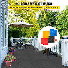 Set of four 24x24-inch polyurethane mats with slate concrete texture for stamping.