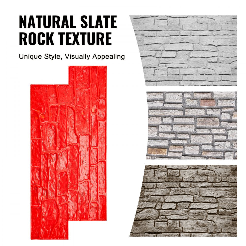 Bostome polyurethane concrete stamp mat with slate stone texture, measuring 29x13 inches.