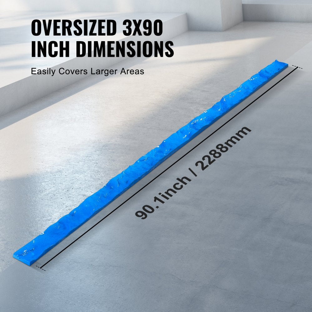 Bostome rectangular polyurethane concrete stamp mat with rough stone granite texture.