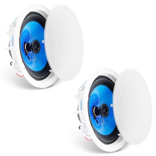 2 PCs 8 Inch in Ceiling Speakers, 50-Watts, Flush Mount Ceiling & in-Wall Speakers System with 8ΩImpedance 89dB Sensitivity, for Home Kitchen Living Room Bedroom or Covered Outdoor Porches