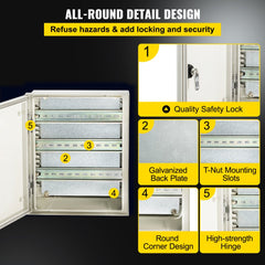 Fiberglass STELL Enclosure, 12 x 10 x 6`` NEMA 4X Fiberglass Electrical Box, IP66 Waterproof & Dustproof, Outdoor/Indoor Electrical Junction Box, with Mounting Plate(30 x 25 x 14 cm)