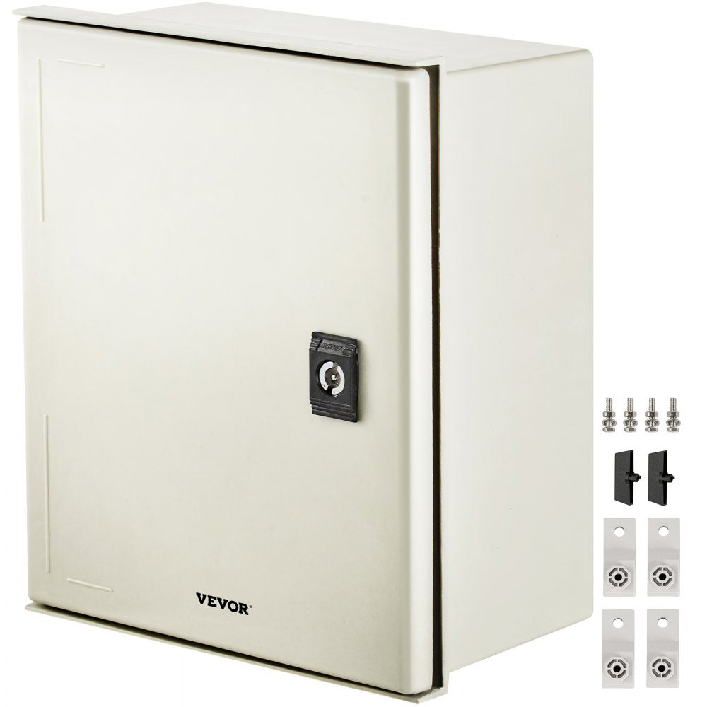 Fiberglass STELL Enclosure, 12 x 10 x 6`` NEMA 4X Fiberglass Electrical Box, IP66 Waterproof & Dustproof, Outdoor/Indoor Electrical Junction Box, with Mounting Plate(30 x 25 x 14 cm)