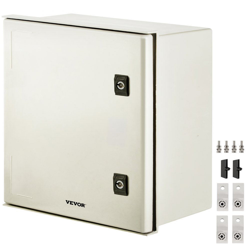 NEMA Steel Enclosure, 16 x 16 x 8`` NEMA 4X Fiberglass Electrical Box, IP66 Waterproof & Dustproof, Outdoor/Indoor Electrical Junction Box, with Mounting Plate(40 x 40 x 20 cm)