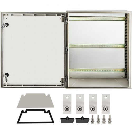 NEMA Steel Enclosure, 24 x 20 x 9 ` ` NEMA 4X Fiberglass Electrical Box, IP66 Waterproof & Dustproof, Outdoor/Indoor Electrical Junction Box, with Mounting Plate(60 x 50 x 23 cm)