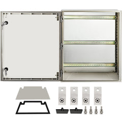NEMA Steel Enclosure, 24 x 20 x 9 ` ` NEMA 4X Fiberglass Electrical Box, IP66 Waterproof & Dustproof, Outdoor/Indoor Electrical Junction Box, with Mounting Plate(60 x 50 x 23 cm)