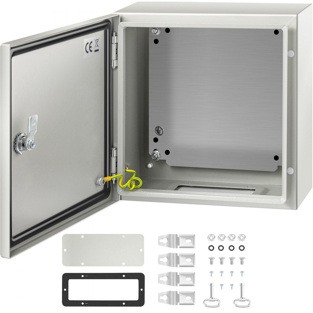 NEMA Steel Enclosure, 12 x 12 x 6`` NEMA 4X Steel Electrical Box, IP66 Waterproof & Dustproof, Outdoor/Indoor Electrical Junction Box, with Mounting Plate