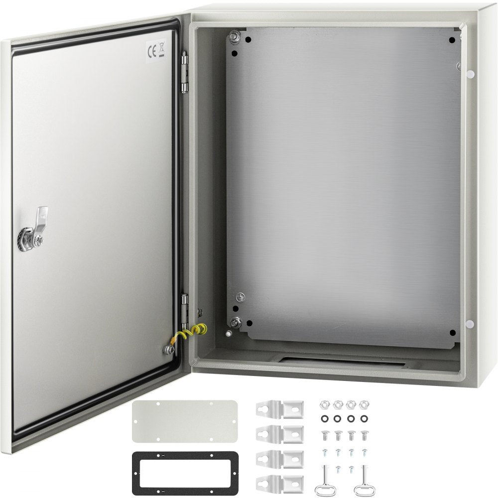 NEMA Steel Enclosure, 20 x 16 x 6`` NEMA 4X Steel Electrical Box, IP66 Waterproof & Dustproof, Outdoor/Indoor Electrical Junction Box, with Mounting Plate
