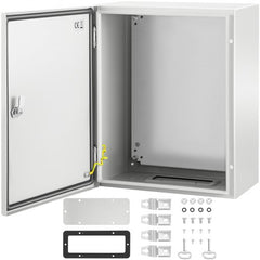 NEMA Steel Enclosure, 20 x 16 x 10`` NEMA 4X Steel Electrical Box, IP66 Waterproof & Dustproof, Outdoor/Indoor Electrical Junction Box, with Mounting Plate