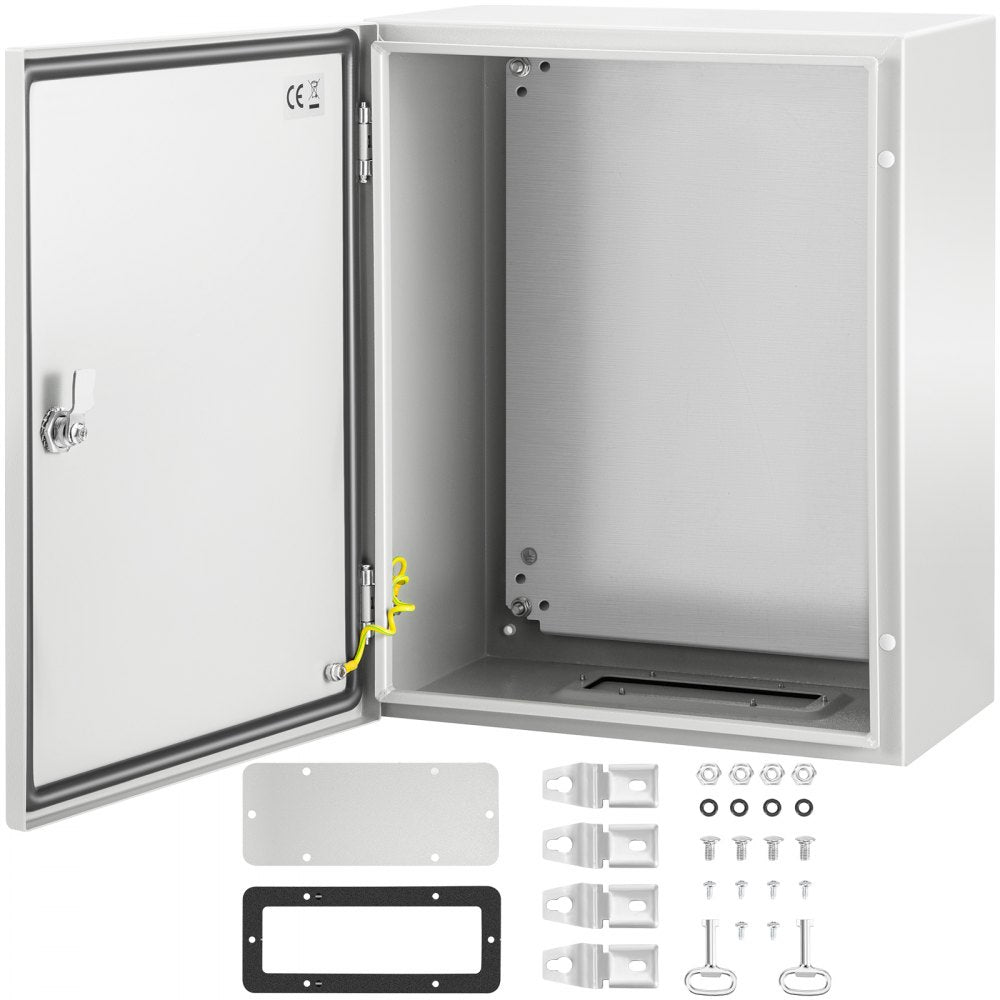 NEMA Steel Enclosure, 20 x 16 x 10`` NEMA 4X Steel Electrical Box, IP66 Waterproof & Dustproof, Outdoor/Indoor Electrical Junction Box, with Mounting Plate