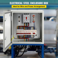 NEMA Steel Enclosure, 24 x 24 x 8`` NEMA 4X Steel Electrical Box, IP66 Waterproof & Dustproof, Outdoor/Indoor Electrical Junction Box, with Mounting Plate