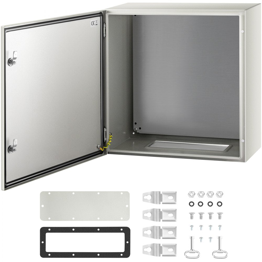 NEMA Steel Enclosure, 24 x 24 x 12`` NEMA 4X Steel Electrical Box, IP66 Waterproof & Dustproof, Outdoor/Indoor Electrical Junction Box, with Mounting Plate