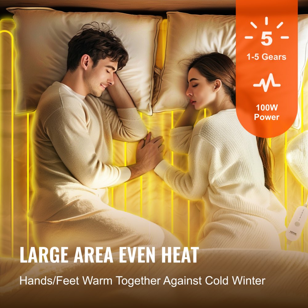 Bostome full heated mattress pad in coral fleece, 54x75 inches, with auto-off feature.