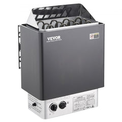 Sauna Heater, 6KW 220V Electric Sauna Stove, Steam Bath Sauna Heater with Built-In Controls, 3h Timer and Adjustable Temp for Max. 176-318 Cubic Feet, Home Hotel Spa Shower Use, FCC Certification