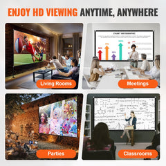 Movie Screen with Stand 180inch Portable Projector Screen 16:9 4K HD Wide Angle Outdoor Projector Screen with Stand Easy Assembly with Storage Bag for Indoor and Outdoor Use