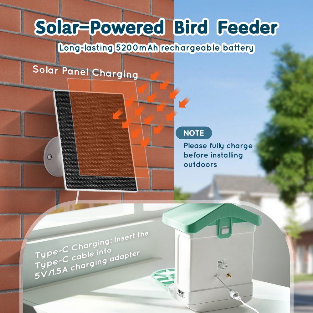 Smart Bird Feeder with Camera 2K HD AI Identify Bird Species Auto Capture