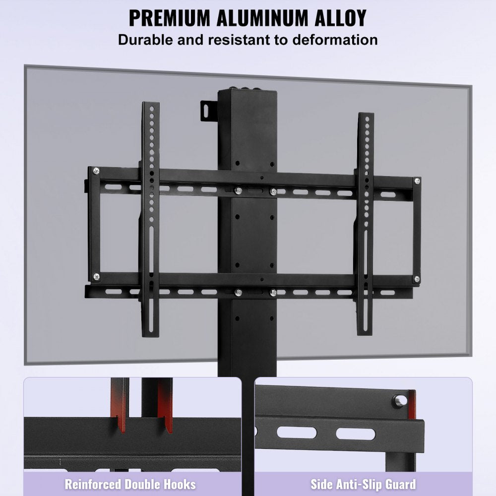 Motorized TV Lift Stroke Length 31 Inches Motorized TV Mount Fit for Max.60 Inch TV Lift with Remote Control Height Adjustable 42-73 Inch,Load Capacity 132 Lbs