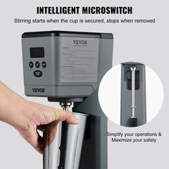 Milkshake Maker, 375W Electric Milkshake Machine, Single Head Drink Mixer Blender Machine, LED Intelligent Microswitch, 3-Speed Milkshake Mixer with 820 ml Stainless Steel Cup