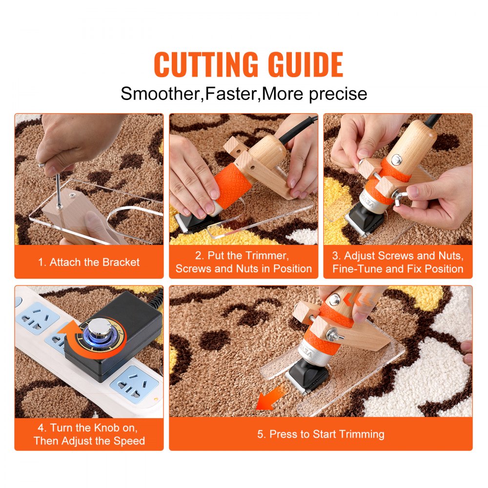 Bostome Electric Carpet Trimmer with adjustable speed and precision ceramic alloy blades.