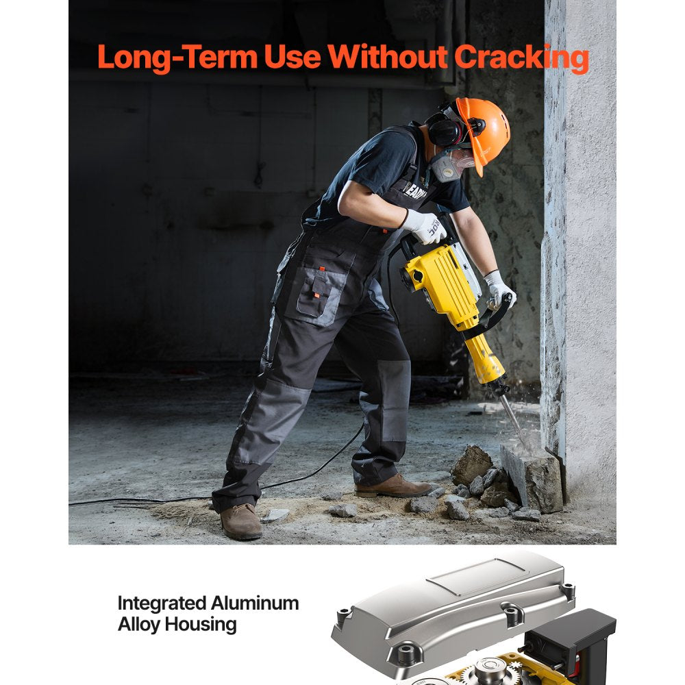 Bostome 2200W Electric Demolition Jack Hammer with ergonomic handle and durable construction.