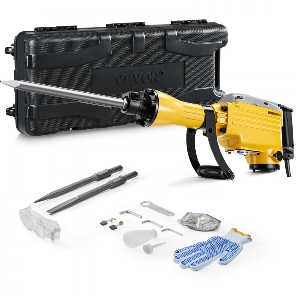 Bostome 2200W Electric Demolition Jack Hammer with ergonomic handle and heavy-duty construction.