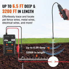Bostome Underground Cable Locator with dual scanning modes and built-in LED flashlight.