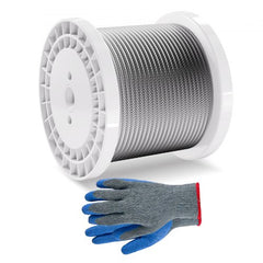 Carbon Steel Cable 1/4" 7x19 Strands Steel Wire Rope 250 ft Cable Railing