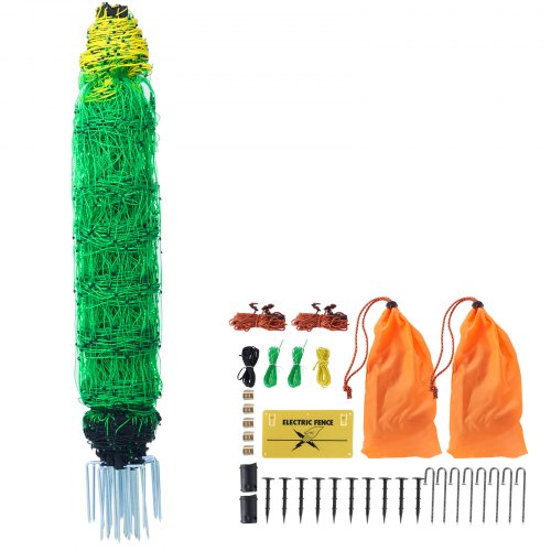 Bostome electric fence netting in portable mesh, measuring 35"x164', for livestock containment.