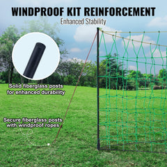 42-inch high electric fence netting with portable mesh for livestock containment and stability.